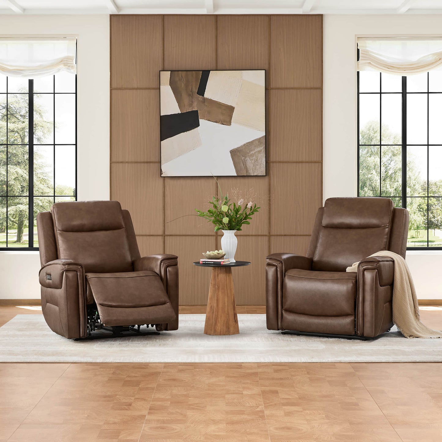 Leather Recliner with Zero Gravity Feature