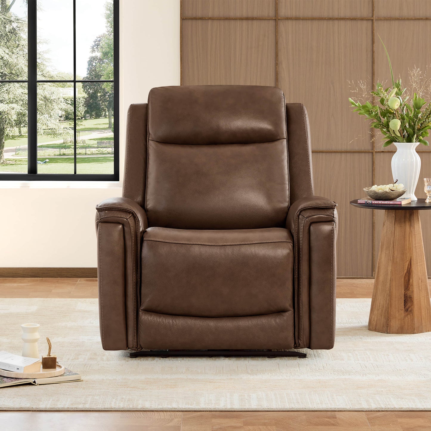 Leather Recliner with Zero Gravity Feature