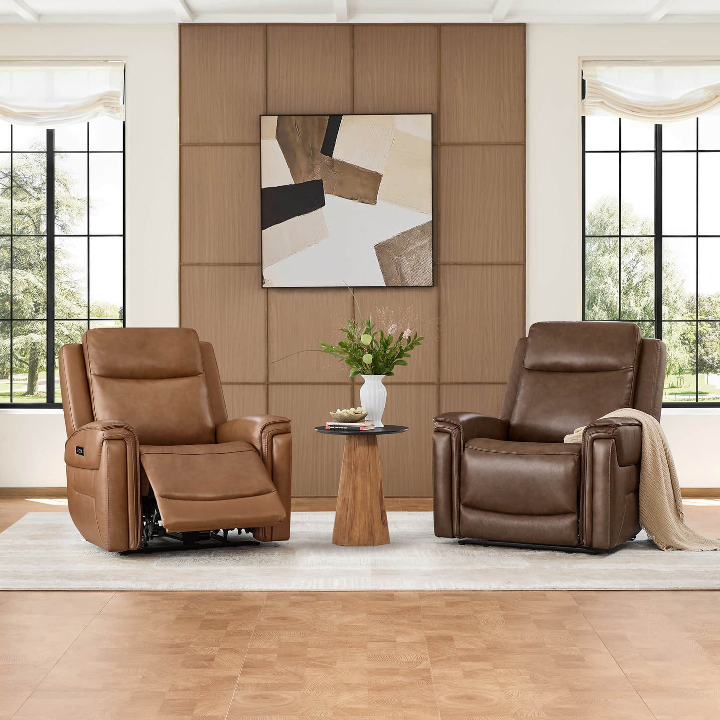Leather Recliner with Zero Gravity Feature