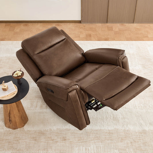 Leather Recliner with Zero Gravity Feature
