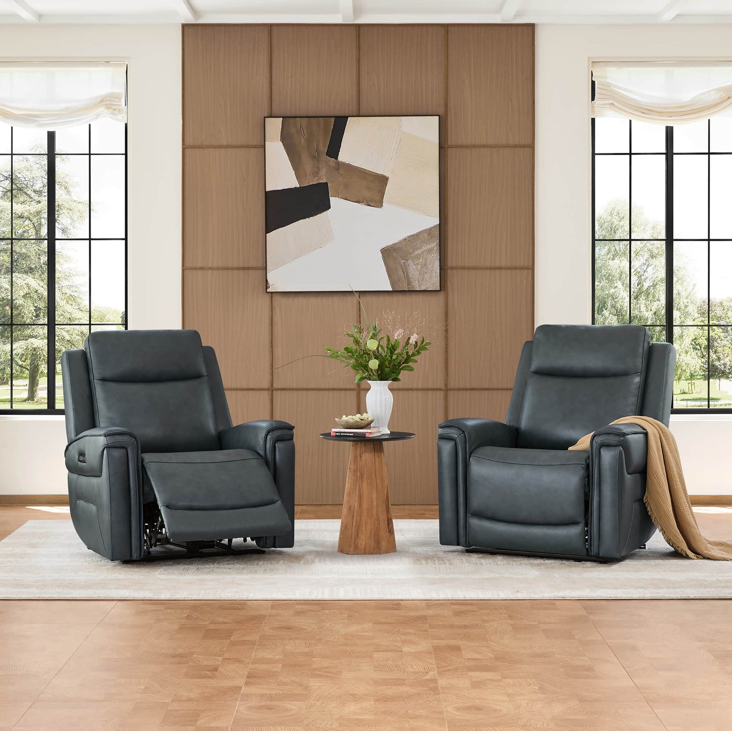Leather Recliner with Zero Gravity Feature