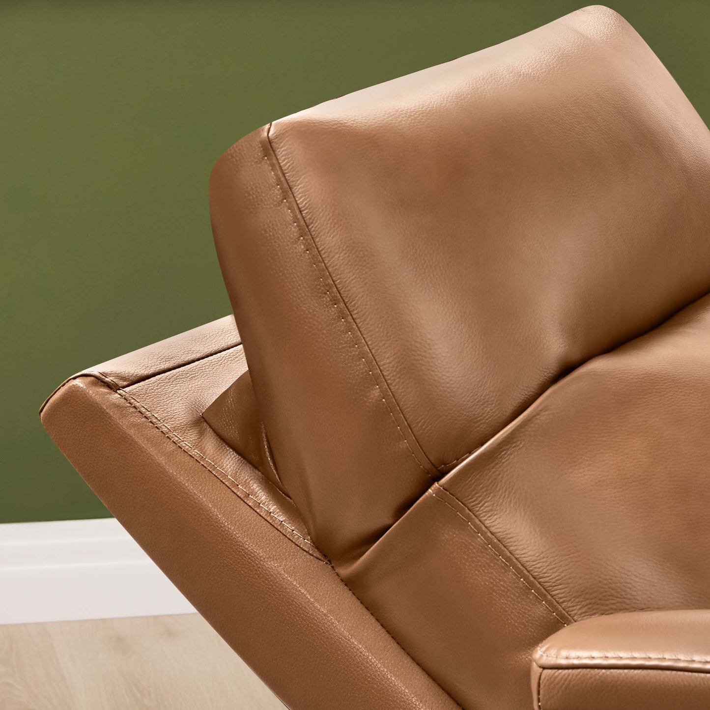 Leather Swivel Glider Recliner with Power Headrest