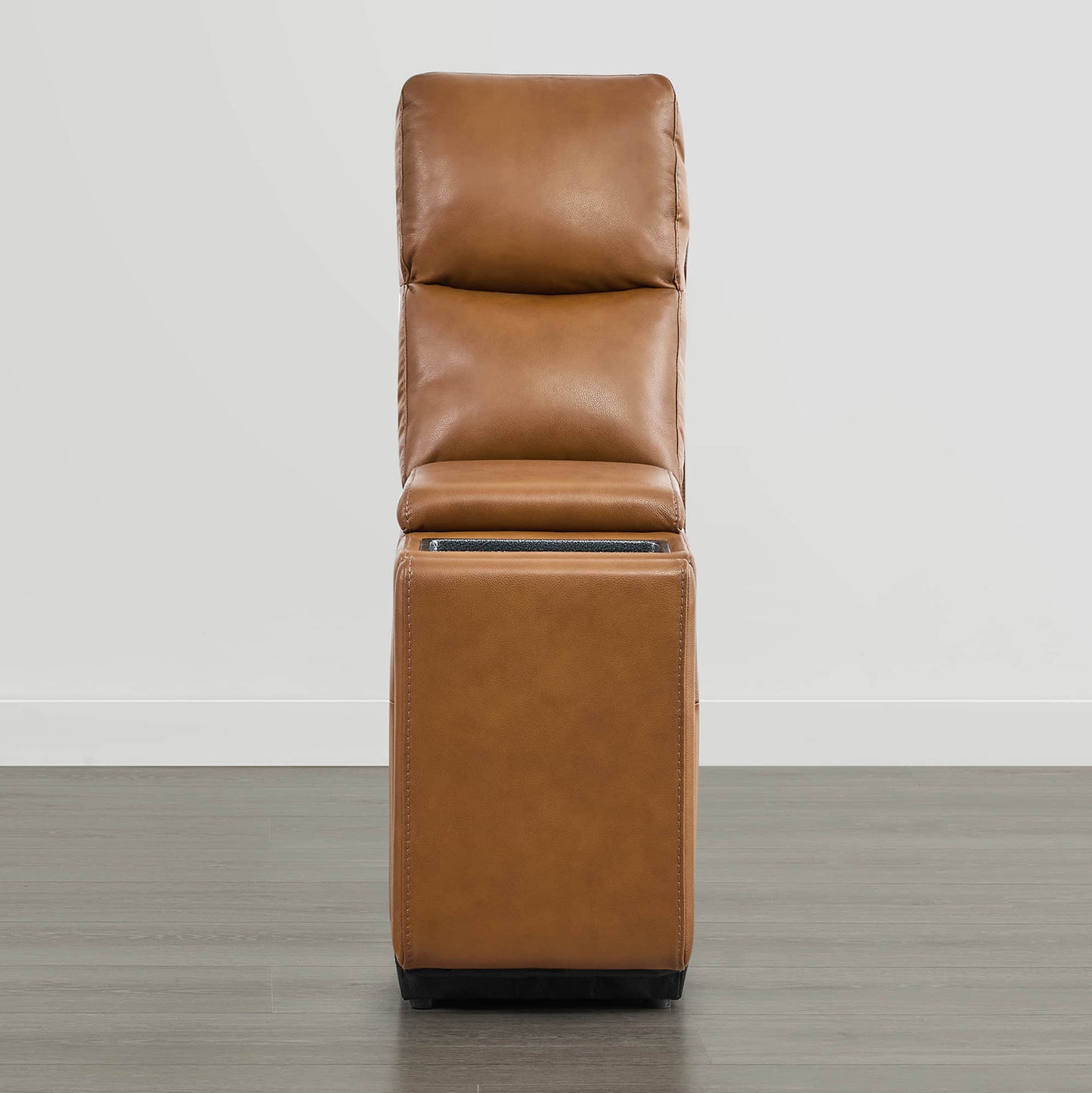 Leather Wall Hugger Power Reclining Sofa with Adjustable Headrest