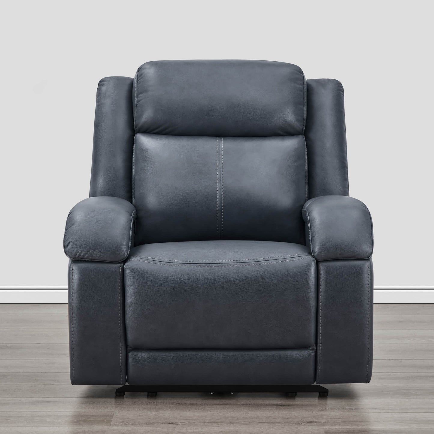 Leather Wall Hugger Recliner with Adjustable Power Headrest