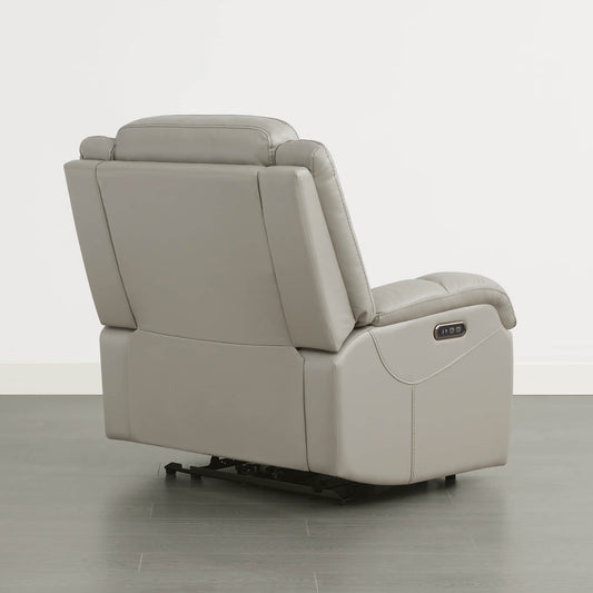 Leather Wall Hugger Recliner with Adjustable Power Headrest