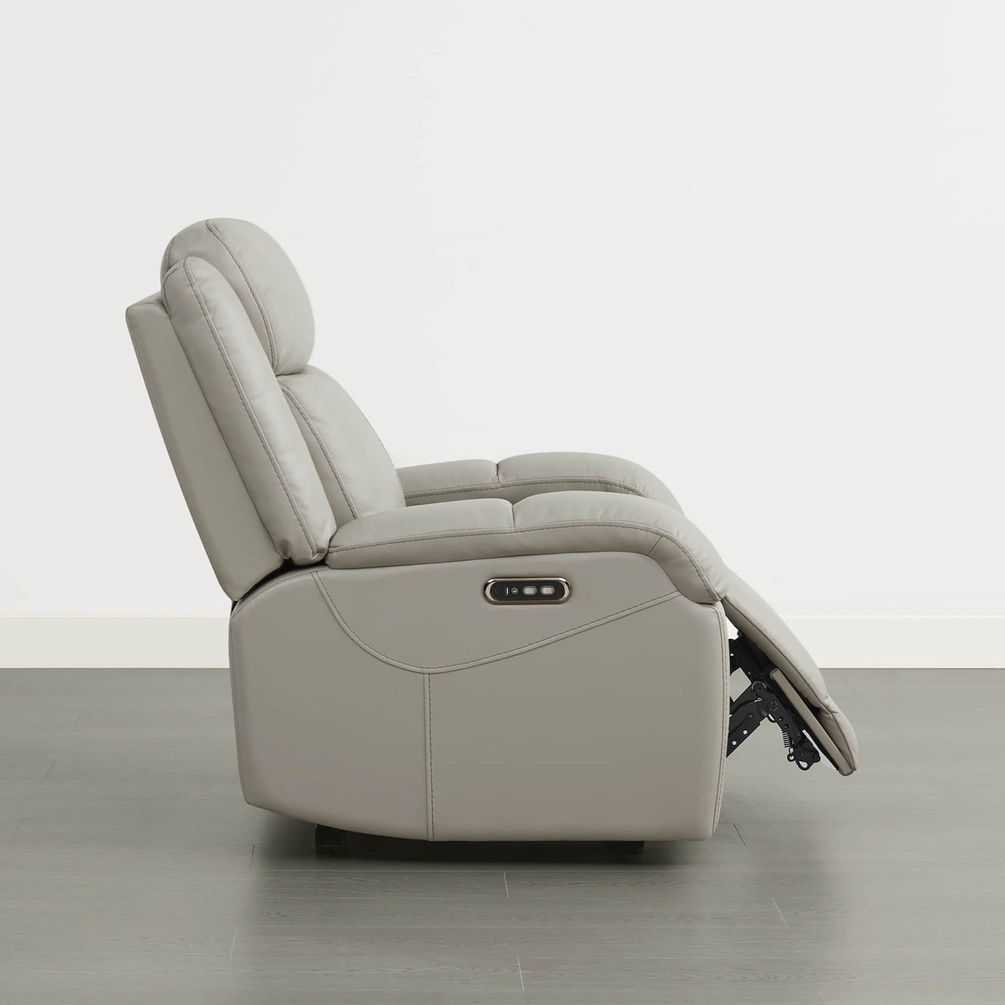 Leather Wall Hugger Recliner with Adjustable Power Headrest