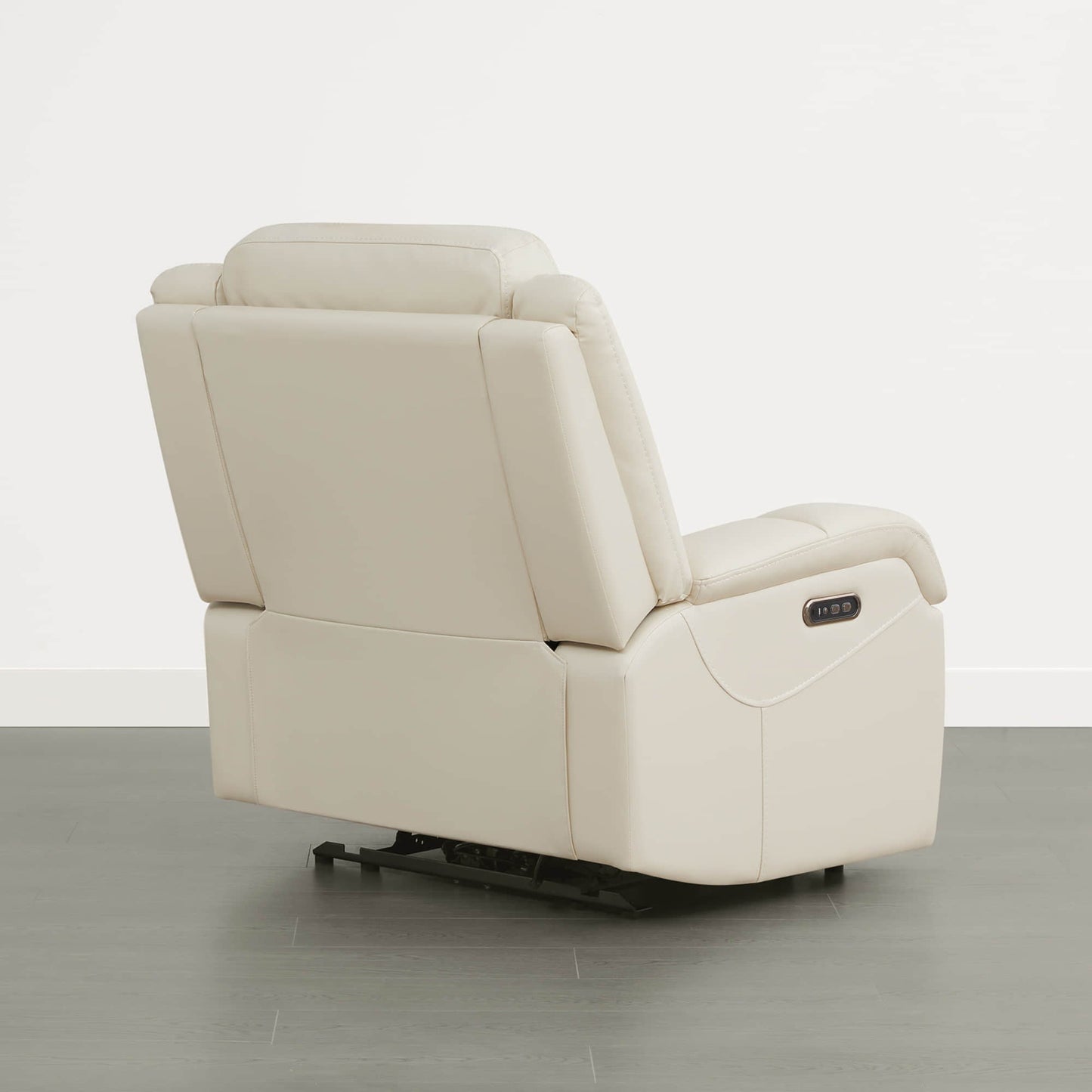 Leather Wall Hugger Recliner with Adjustable Power Headrest