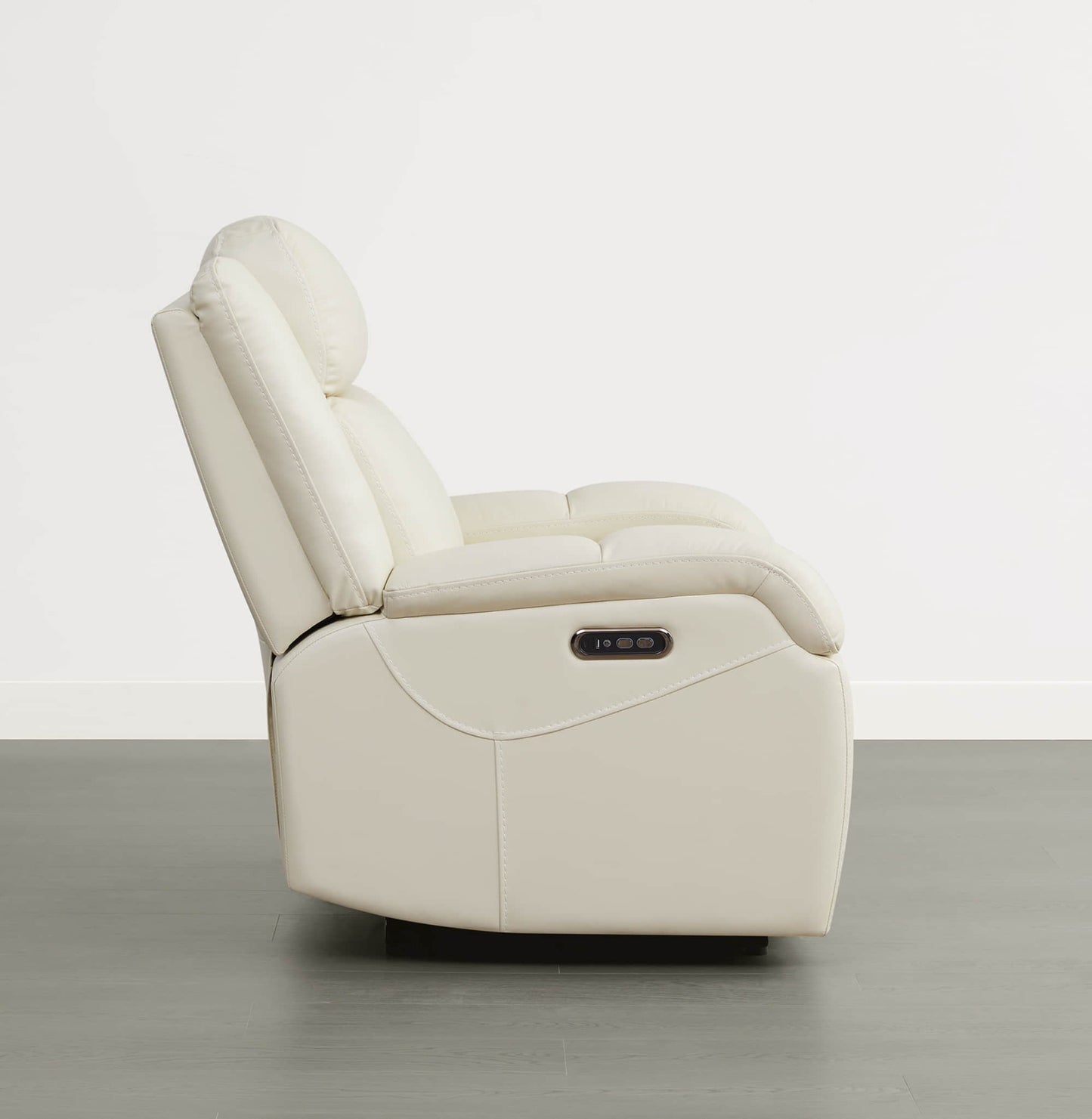 Leather Wall Hugger Recliner with Adjustable Power Headrest