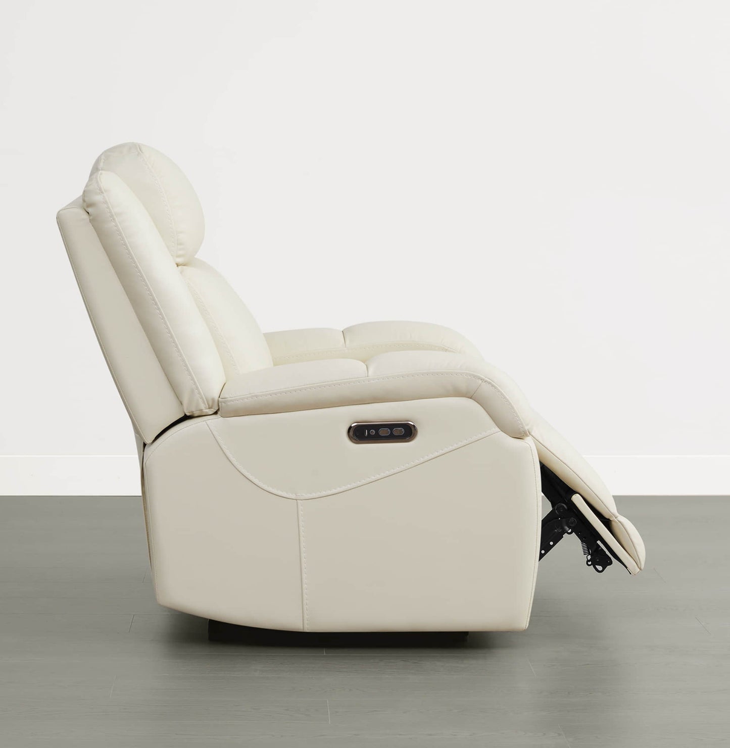Leather Wall Hugger Recliner with Adjustable Power Headrest