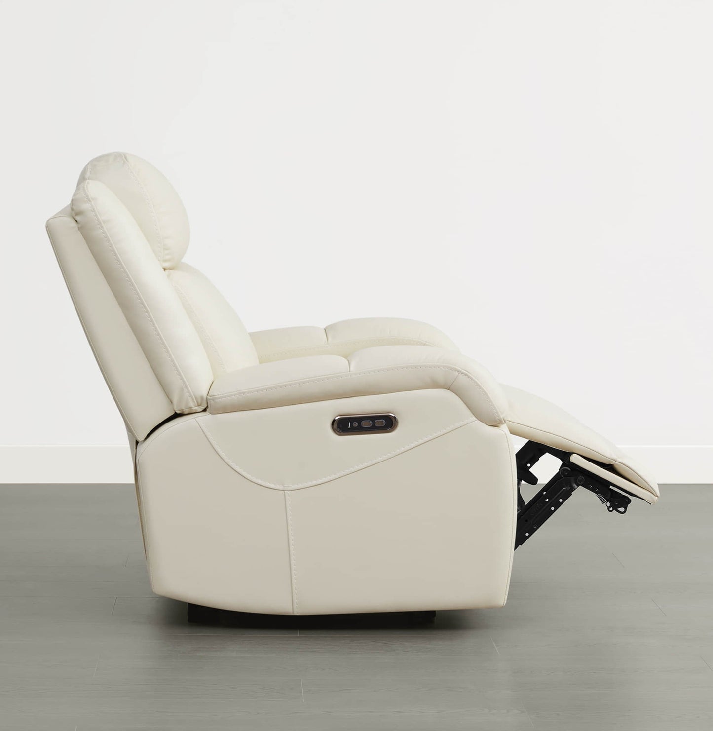 Leather Wall Hugger Recliner with Adjustable Power Headrest