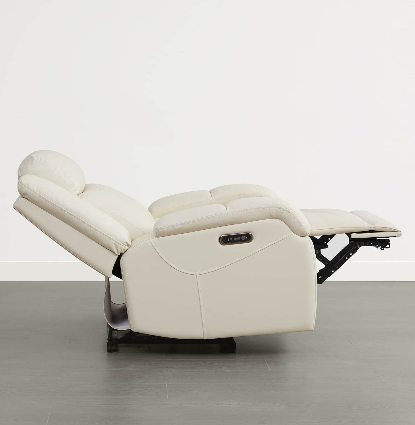 Leather Wall Hugger Recliner with Adjustable Power Headrest