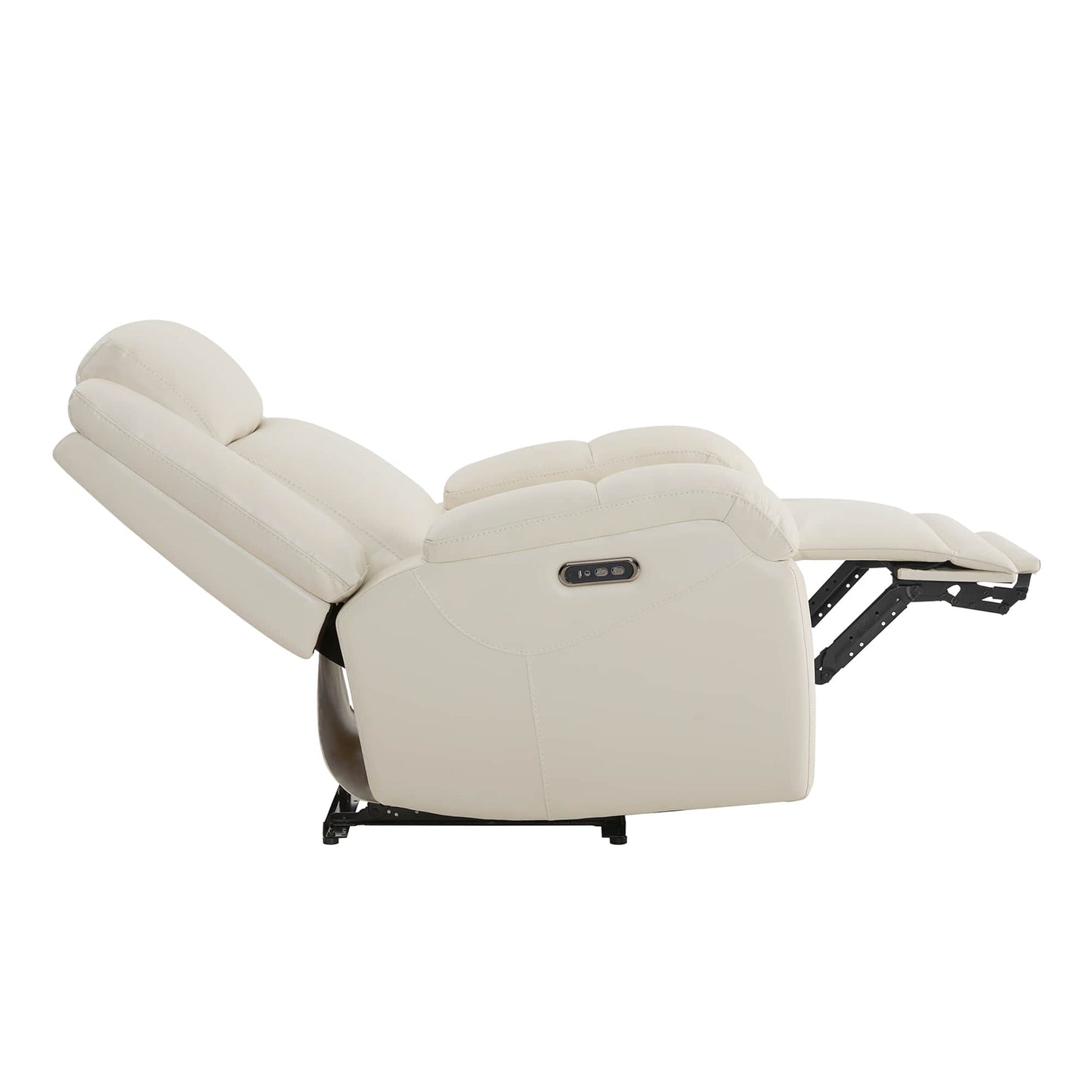 Leather Wall Hugger Recliner with Adjustable Power Headrest