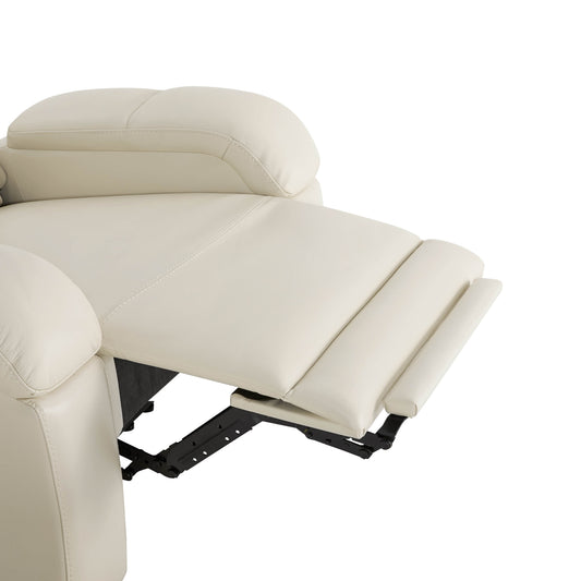 Leather Wall Hugger Recliner with Adjustable Power Headrest