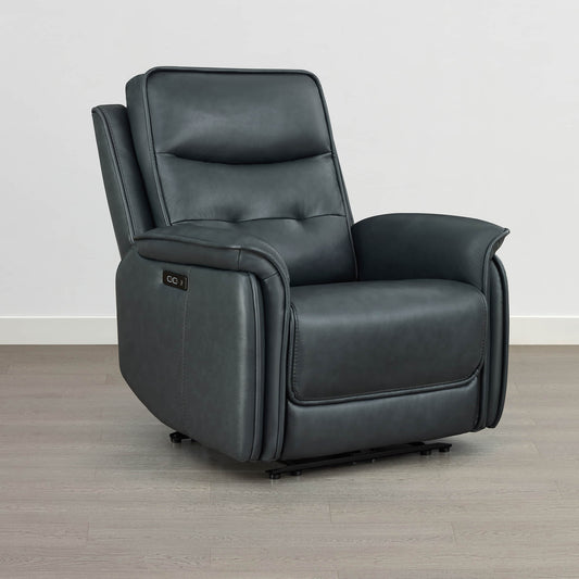 Leather Zero Gravity Recliner with Adjustable Power Headrest
