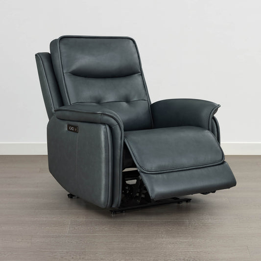 Leather Zero Gravity Recliner with Adjustable Power Headrest