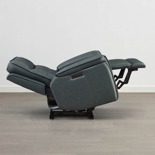 Leather Zero Gravity Recliner with Adjustable Power Headrest
