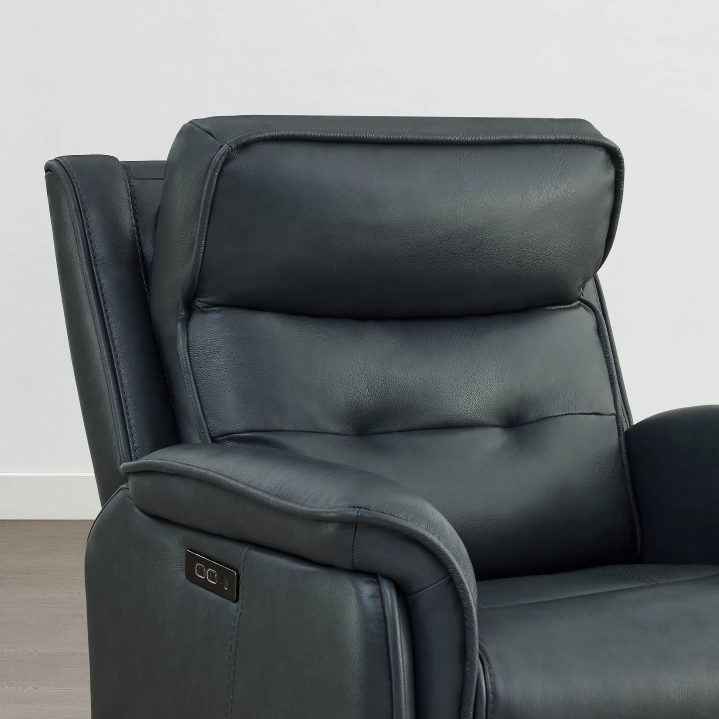 Leather Zero Gravity Recliner with Adjustable Power Headrest