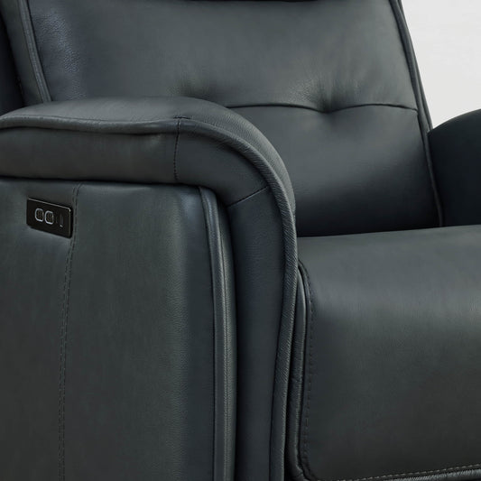 Leather Zero Gravity Recliner with Adjustable Power Headrest