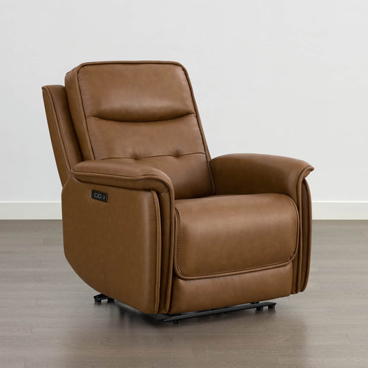 Leather Zero Gravity Recliner with Adjustable Power Headrest