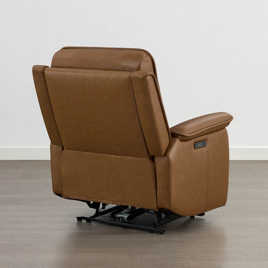 Leather Zero Gravity Recliner with Adjustable Power Headrest