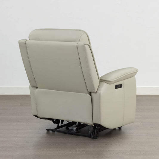 Leather Zero Gravity Recliner with Adjustable Power Headrest