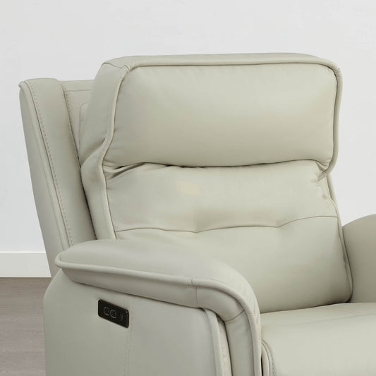Leather Zero Gravity Recliner with Adjustable Power Headrest