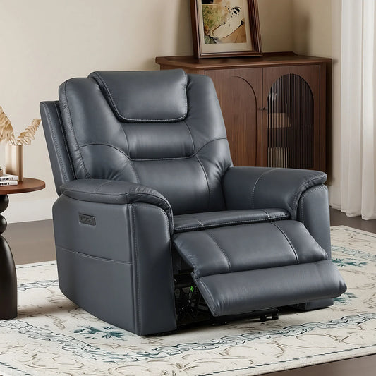 Leather Zero Gravity Recliner with Power Headrest