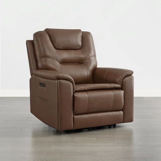 Leather Zero Gravity Recliner with Power Headrest