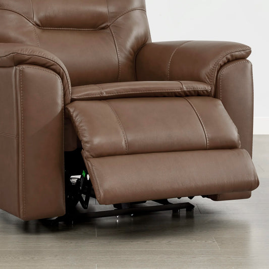 Leather Zero Gravity Recliner with Power Headrest