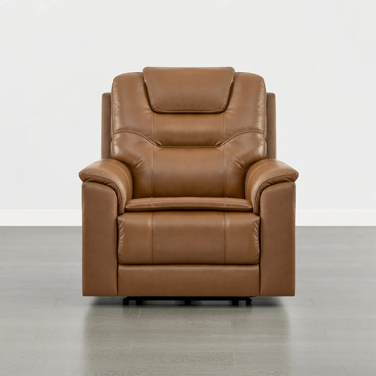 Leather Zero Gravity Recliner with Power Headrest