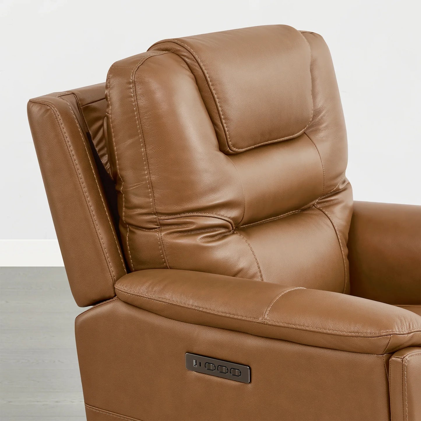 Leather Zero Gravity Recliner with Power Headrest