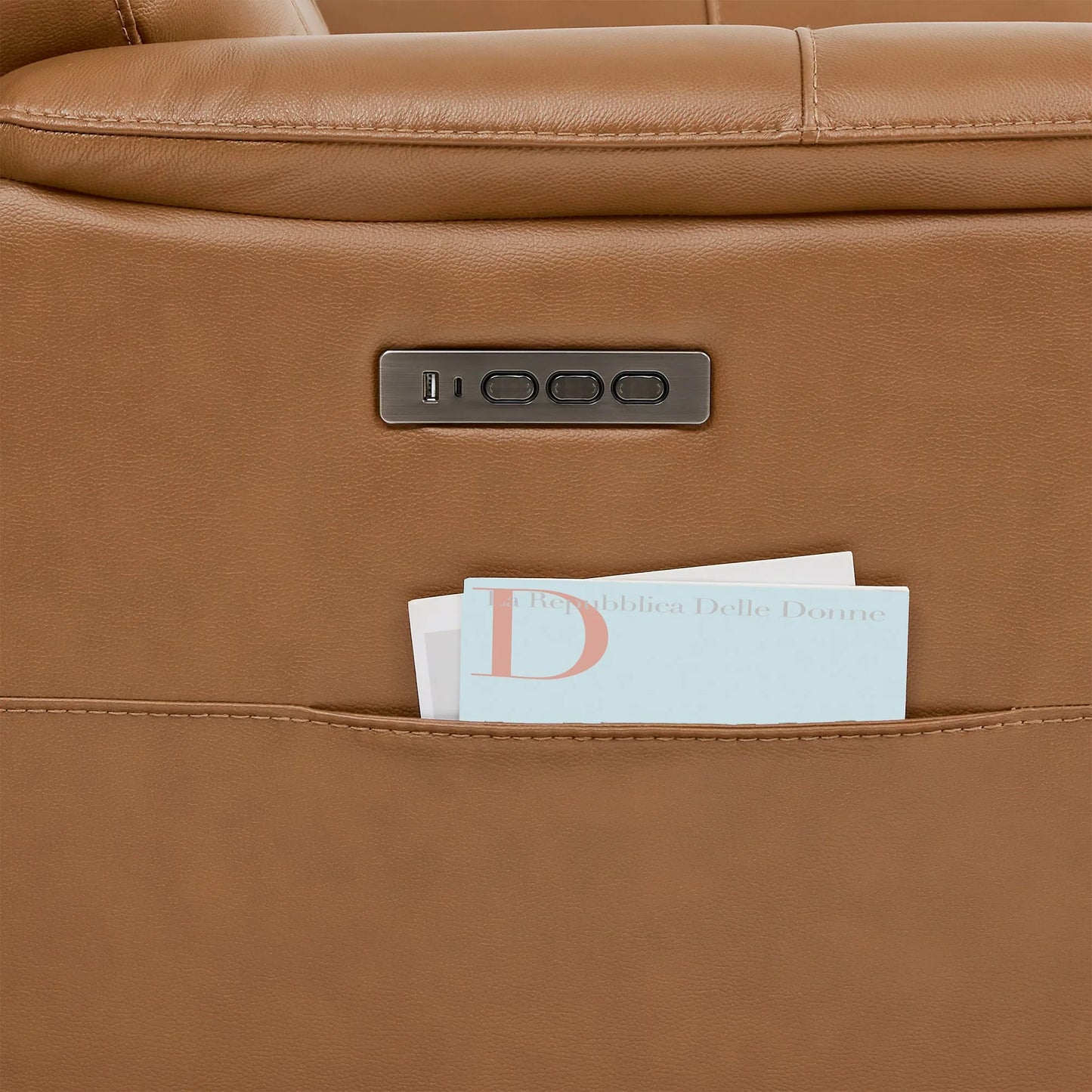 Leather Zero Gravity Recliner with Power Headrest