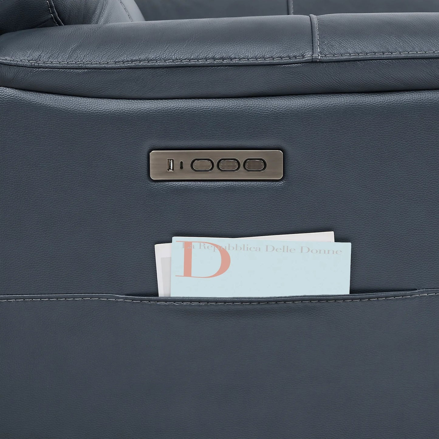 Leather Zero Gravity Recliner with Power Headrest