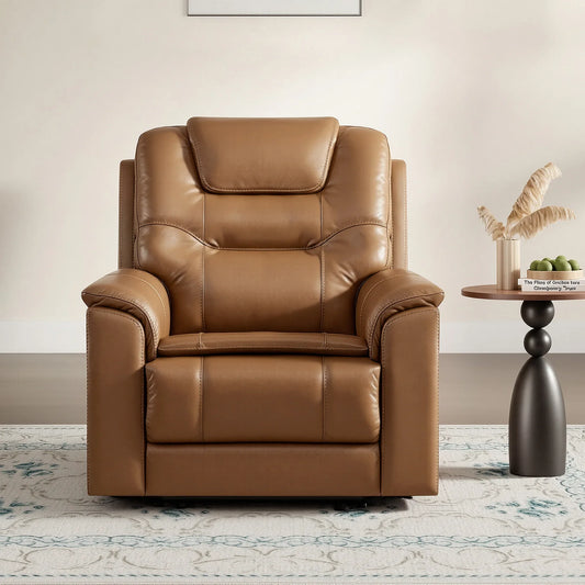 Leather Zero Gravity Recliner with Power Headrest