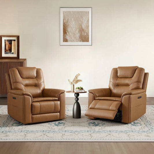 Leather Zero Gravity Recliner with Power Headrest