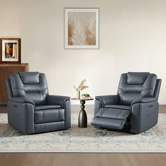Leather Zero Gravity Recliner with Power Headrest