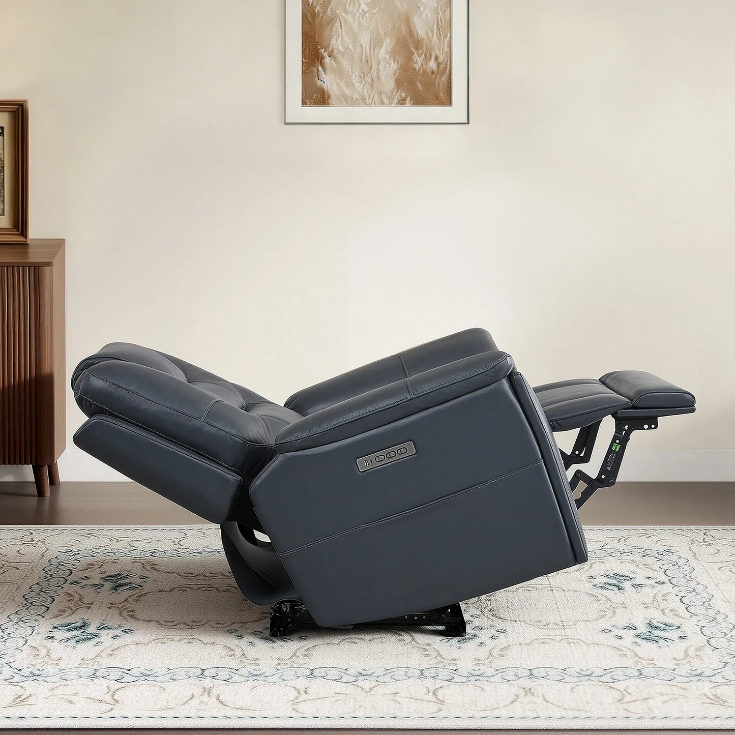 Leather Zero Gravity Recliner with Power Headrest