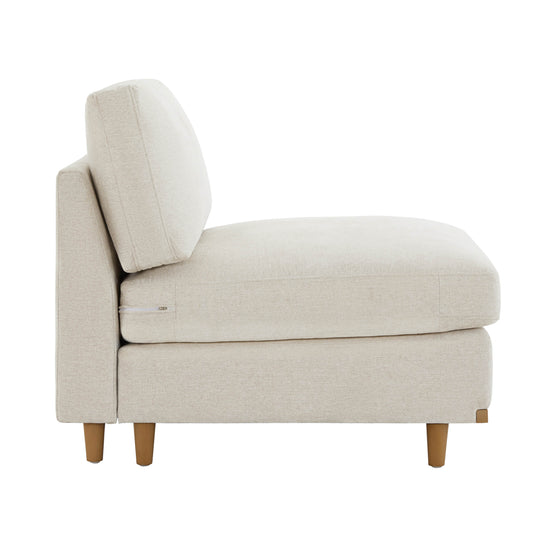 Liam 3-Piece Overstuffed Sectional Sofa with Wood Base