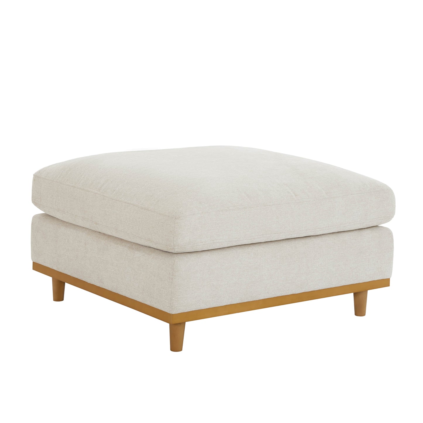 Liam 3-Piece Overstuffed Sectional Sofa with Wood Base