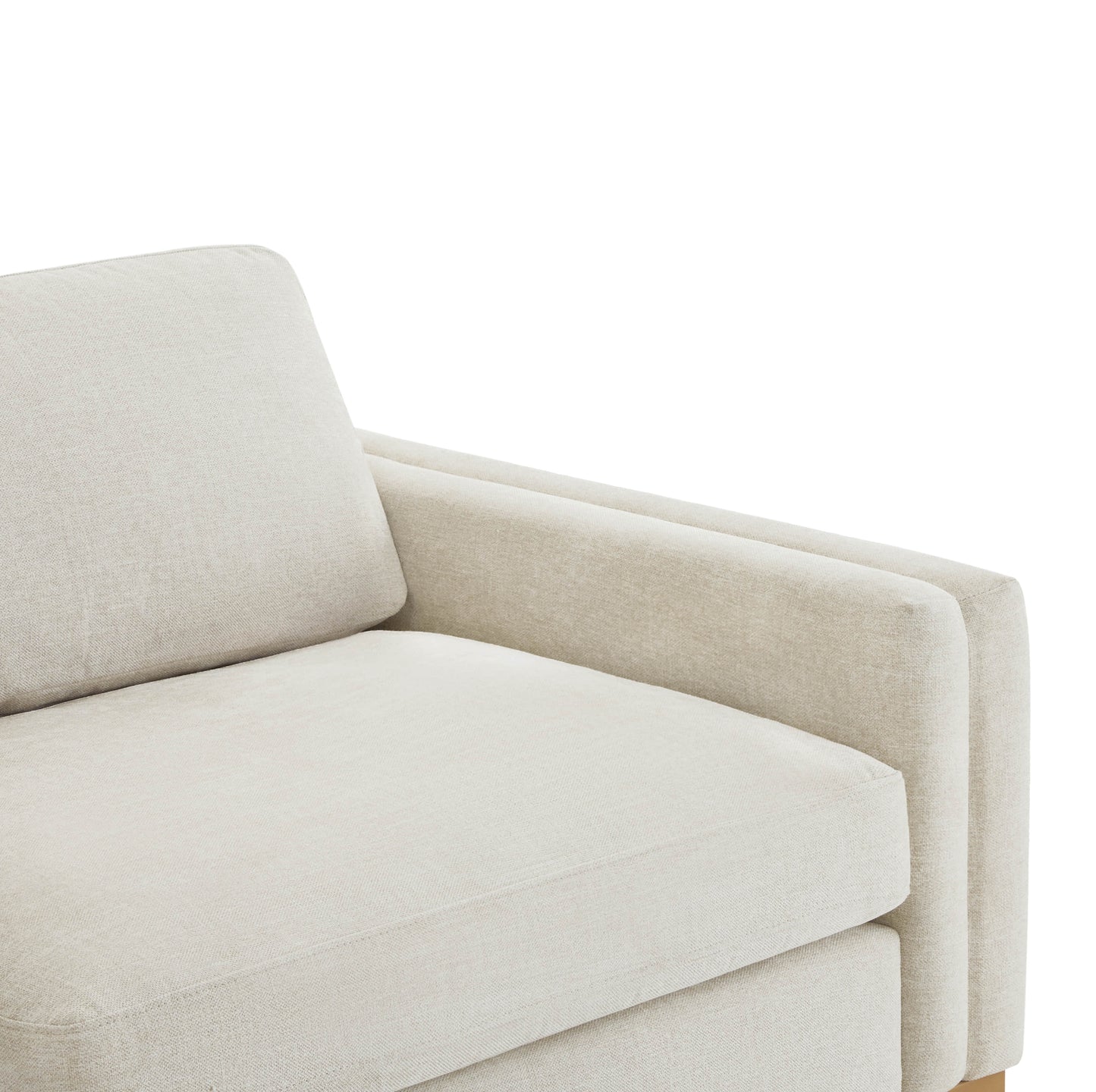 Liam 3-Piece Overstuffed Sectional Sofa with Wood Base