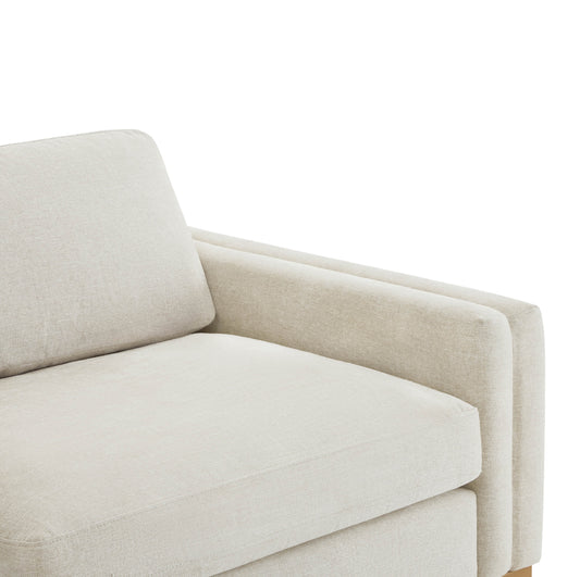 Liam 3-Piece Overstuffed Sectional Sofa with Wood Base