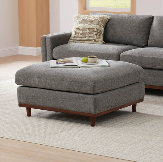 Liam 3-Piece Overstuffed Sectional Sofa with Wood Base