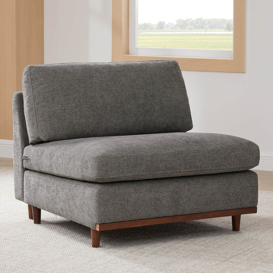 Liam 3-Piece Overstuffed Sectional Sofa with Wood Base