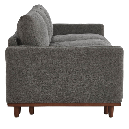 Liam 3-Piece Overstuffed Sectional Sofa with Wood Base