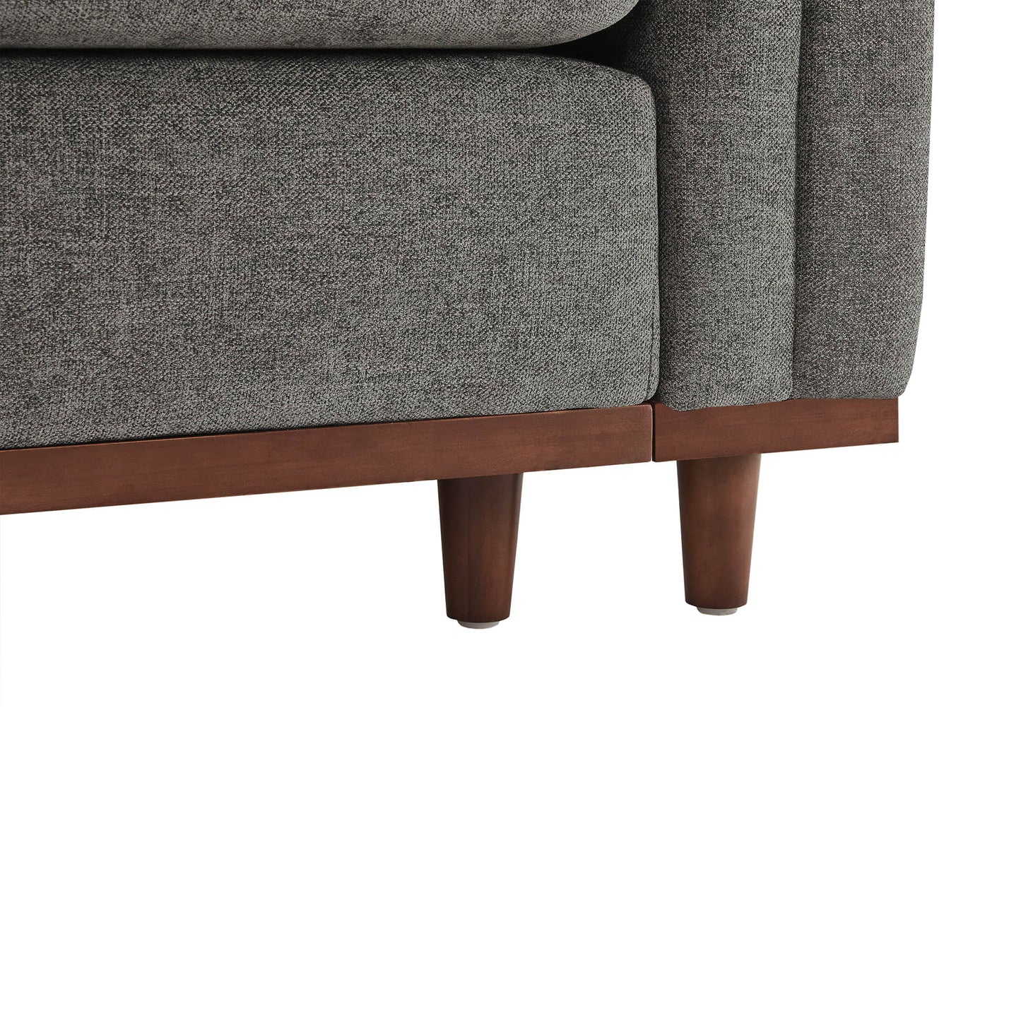 Liam 3-Piece Overstuffed Sectional Sofa with Wood Base