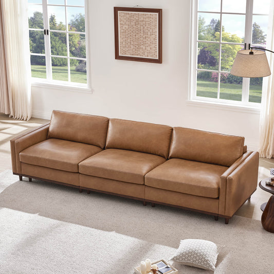 Liam 3-Piece Overstuffed Sectional Sofa with Wood Base