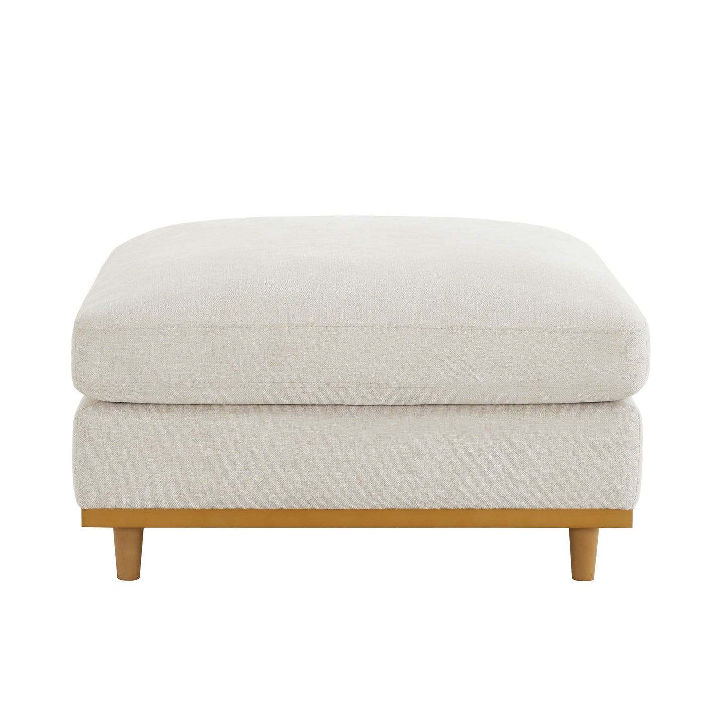 Liam 6-Piece Overstuffed Feather Sectional with Wood Base