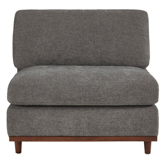 Liam 6-Piece Overstuffed Feather Sectional with Wood Base