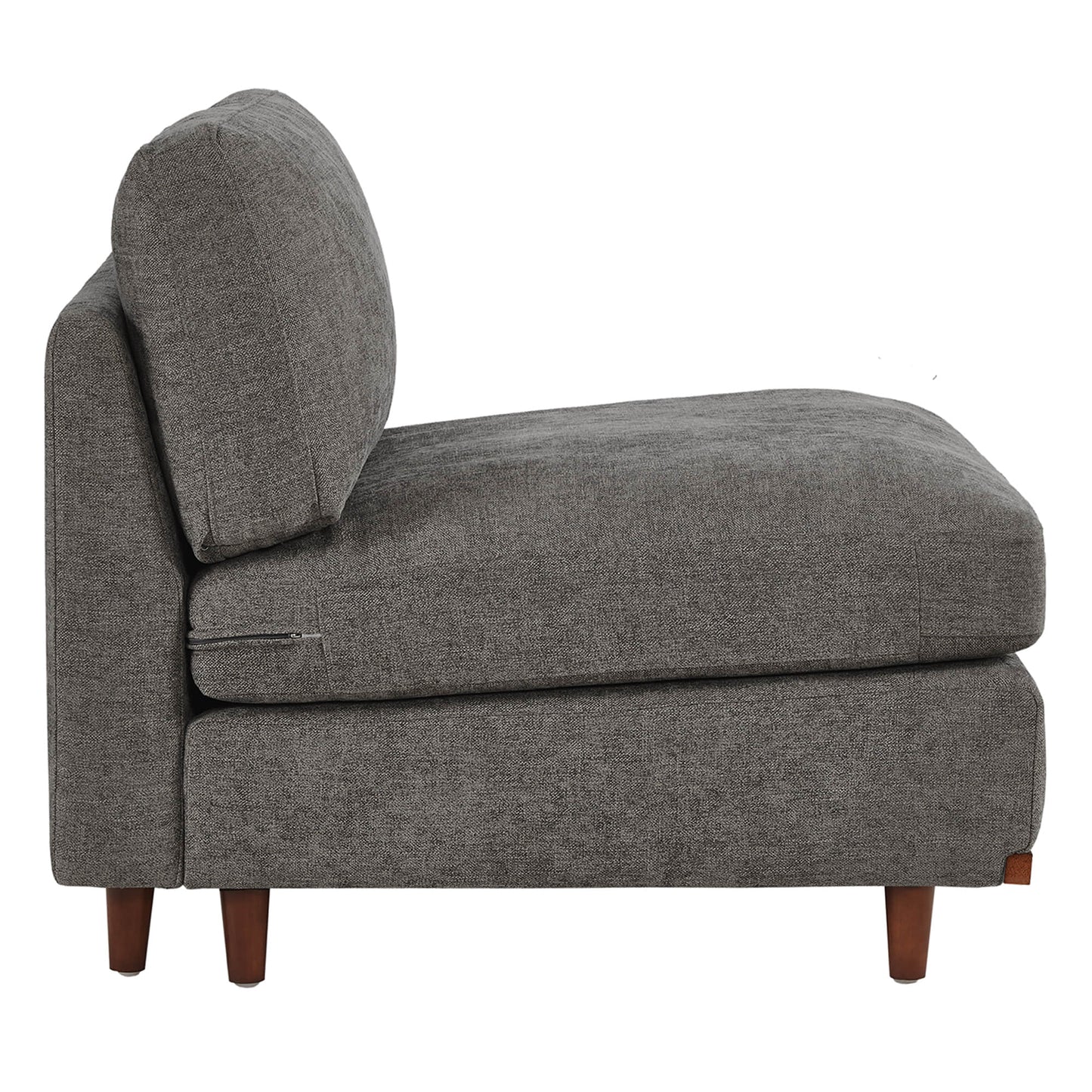 Liam 6-Piece Overstuffed Feather Sectional with Wood Base