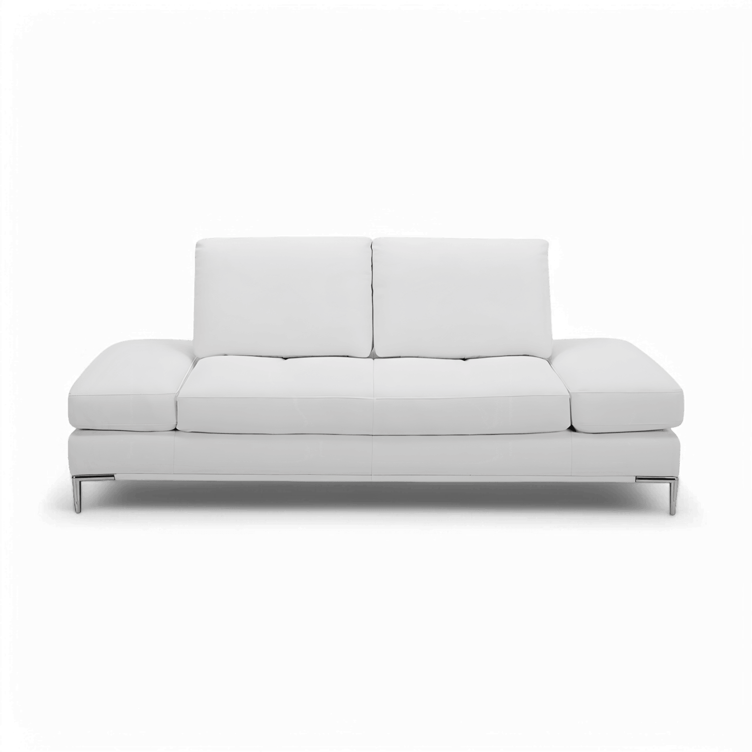2 Seater Sofa in White with Clean Lines